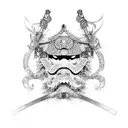 Japanese Samurai Mauri  tattoo design idea