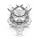 Japanese Samurai Mauri  tattoo design idea