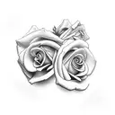 violets and roses tattoo design idea