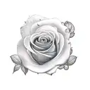violets and roses tattoo design idea