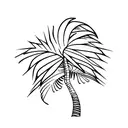 flamingo and palm tree tattoo design idea