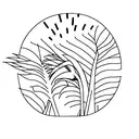 flamingo and palm tree tattoo design idea