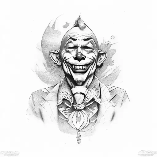 Carte joker tattoo design idea
