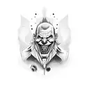 Carte joker tattoo design idea