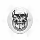 biker skull piston  compass Harley Davidson Flhtk flask tattoo design idea