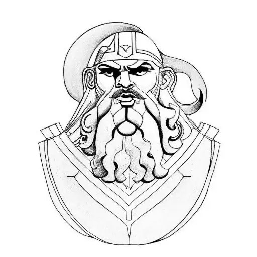 big greek god thor mythology tattoo design idea