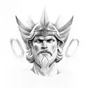 greek god thor mythology tattoo design idea