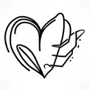 love in the old school desk tattoo design idea