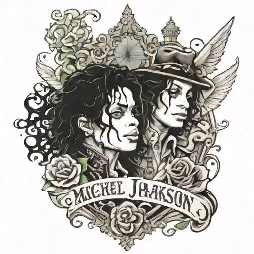 Michael Jackson Love lives Forever Bonded tattoo design idea