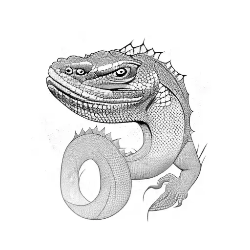 komodo dragon tattoo design idea