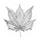marijuana leaf tattoo design idea