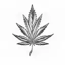 marijuana leaf tattoo design idea