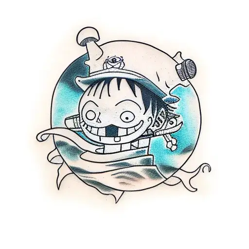 one piece luffy tattoo design idea