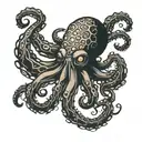 spider octopus monster tattoo design idea
