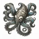 spider octopus monster tattoo design idea