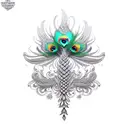Peacock tattoo design idea