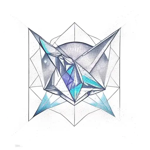 law of attraction Geometric triangle shape tattoo forearm men tattoo design idea