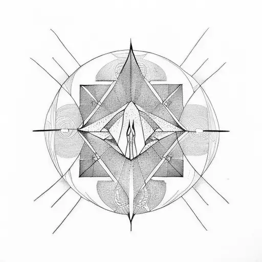 law of attraction Geometric tattoo forearm men tattoo design idea