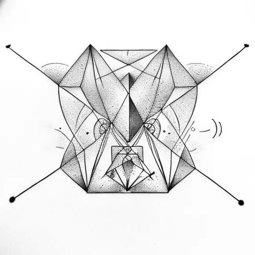 law of attraction Geometric triangle shape tattoo forearm men tattoo design idea