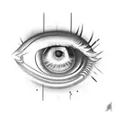 Eye,cyber, samurai,girl tattoo design idea