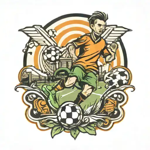 SOCCER field tattoo design idea