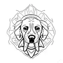 Maggie, dog, in memory tattoo design idea