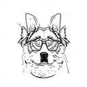 Maggie, dog, in memory tattoo design idea