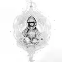 virgen maria tattoo design idea