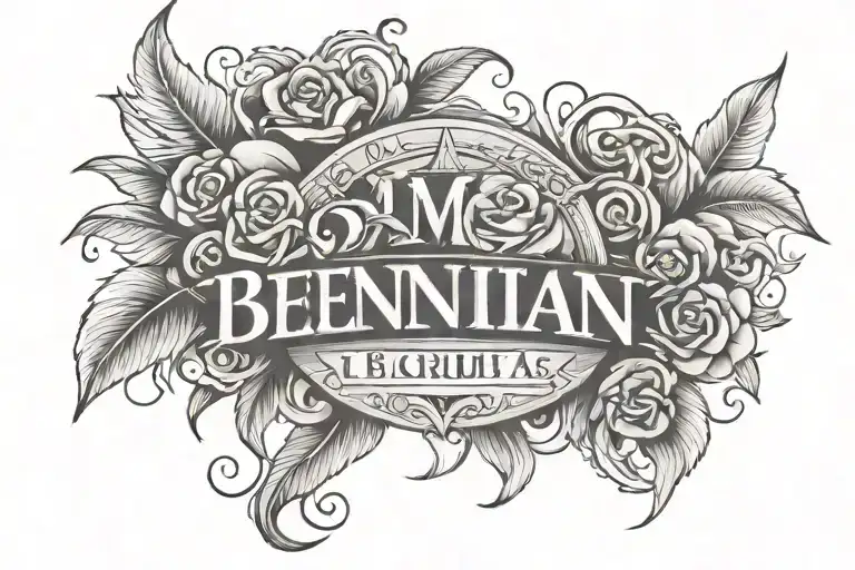 Names Benjamin, Waylon, Izzy, Jake tattoo design idea