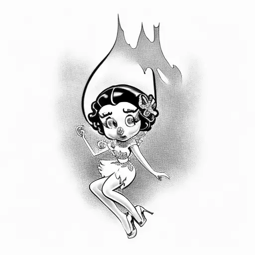 Betty boop tattoo design idea