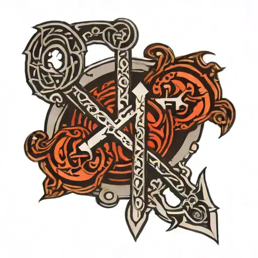 viking runes tattoo design idea