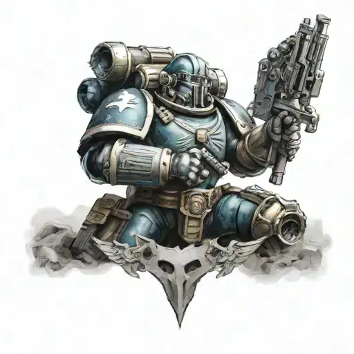 Warhammer 40k space marine  tattoo design idea