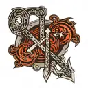 viking runes tattoo design idea