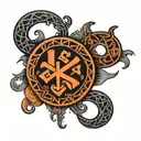 viking runes tattoo design idea