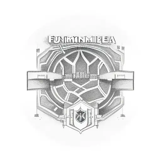 A sketch-style tattoo of the Fluminense stadium tattoo design idea