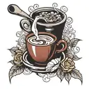 coffee meal tattoo design idea
