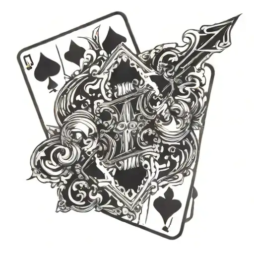 jack torrence on a jack of clubs card tattoo design idea