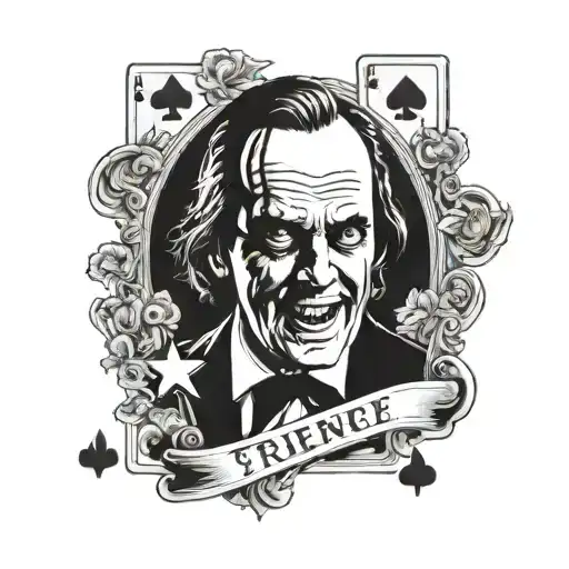 jack torrence of the shining on a jack of clubs card  tattoo design idea