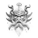 indra god of war tattoo design idea