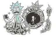  Rick and morty tattoo design idea