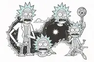  Rick and morty tattoo design idea