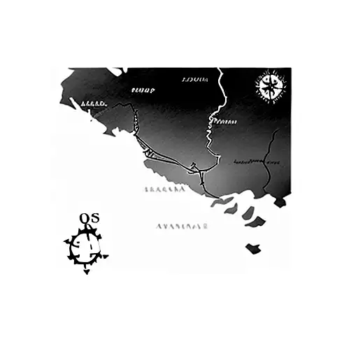 a map of europe tattoo design idea