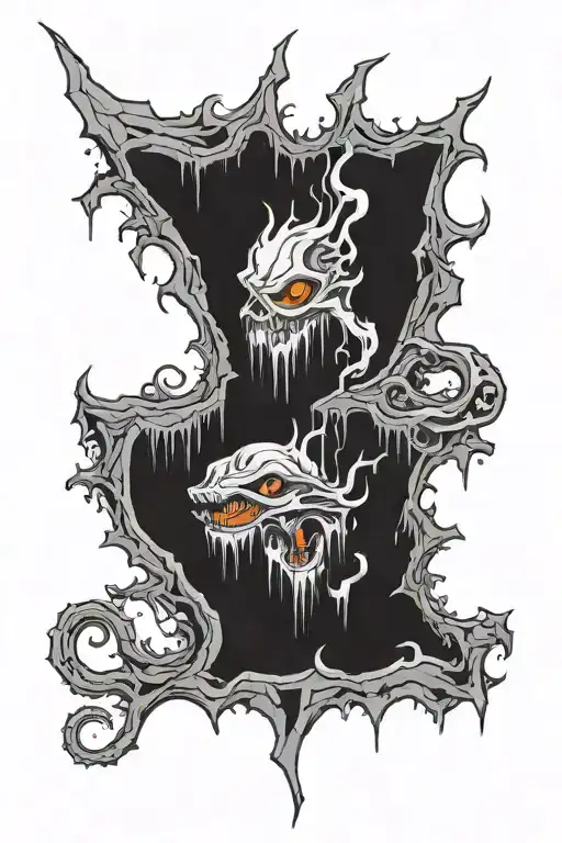 Abyss rift tattoo design idea
