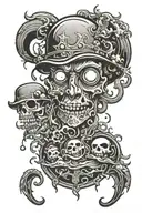 Abyss with cartoons in it tattoo design idea