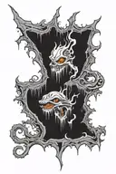 Abyss rift tattoo design idea