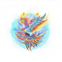 rising Phoenix 3/4 sleeve tattoo design idea