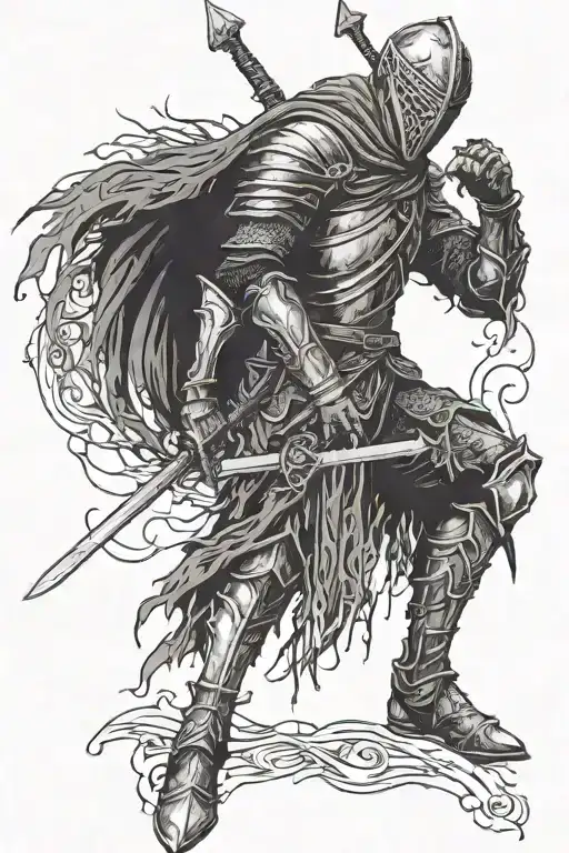 dark souls video game tattoo design idea