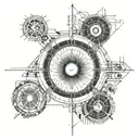 artificial horizon line inbetween tattoo design idea