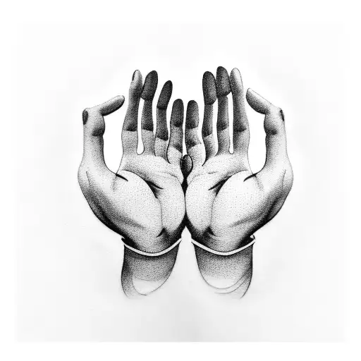 hands that are praying tattoo design idea