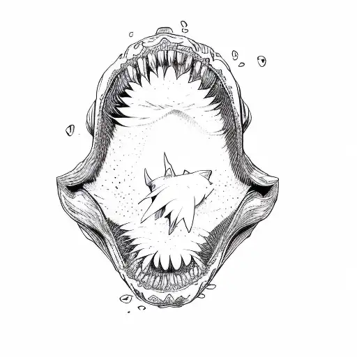 a shark's mouth tattoo design idea